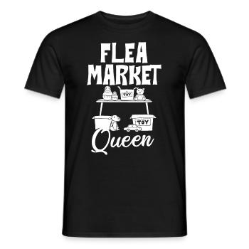 Flea Market Flea Market Funny Articles Market - Men's T-Shirt - black - Front - AI Model Male 178 light (178cm)