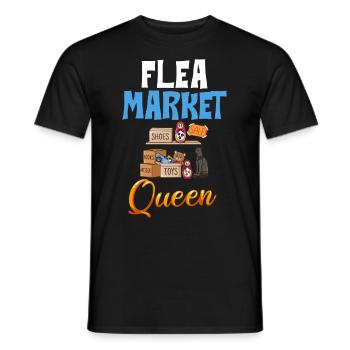 Flea Market Flea Market Funny Articles Market - Men's T-Shirt - black - Front - AI Model Male 178 light (178cm)