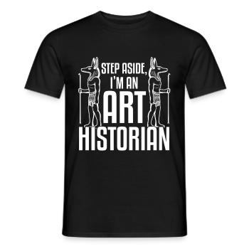 Art History Historian Egyptian God Pharao - Men's T-Shirt - black - Front - AI Model Male 178 light (178cm)