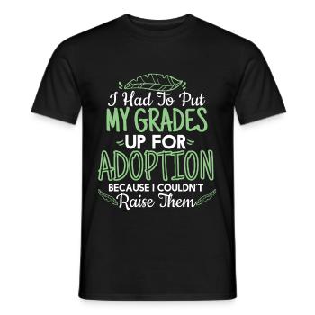 Grades Up For Adoption - Men's T-Shirt - black - Front - AI Model Male 178 light (178cm)
