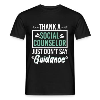 Thank A Social Counselor No Guidance - Men's T-Shirt - black - Front - AI Model Male 178 light (178cm)