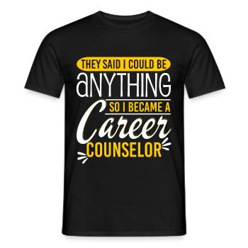 I Became A Career Counselor - Men's T-Shirt - black - Front - AI Model Male 178 light (178cm)
