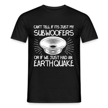 Not Sure If Subwoofer Or Earthquake - Men's T-Shirt - black - Front - AI Model Male 178 light (178cm)