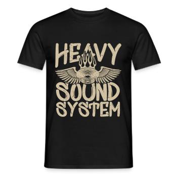 Heavy Sound System Bass Speaker - Men's T-Shirt - black - Front - AI Model Male 178 light (178cm)