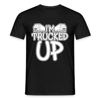 Trucked Up Trucker Truck Driving - Men's T-Shirt - black - Front - AI Model Male 178 light (178cm)