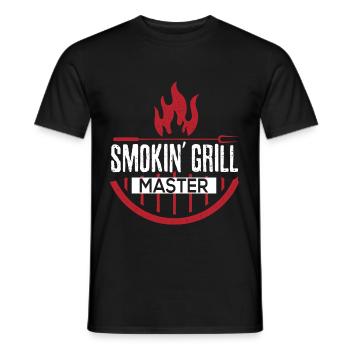 Smokin Grilling Master BBQ Tools - Men's T-Shirt - black - Front - AI Model Male 178 light (178cm)