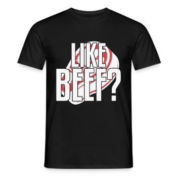 Like Beef Meat Lover BBQ Barbecue - Men's T-Shirt - black - Front - AI Model Male 178 light (178cm)