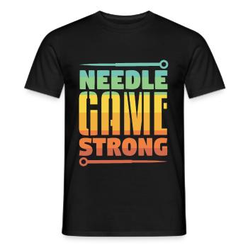 Acupuncture Needle Game Strong - Men's T-Shirt - black - Front - AI Model Male 178 light (178cm)