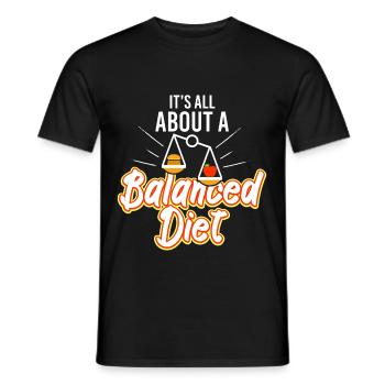 All About A Balanced Diet - Men's T-Shirt - black - Front - AI Model Male 178 light (178cm)