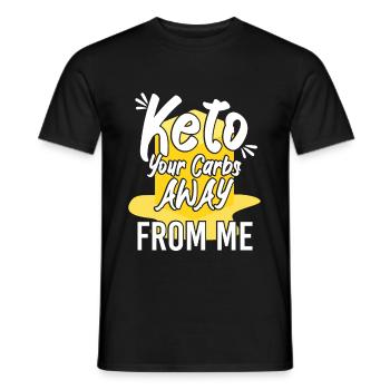 Keto Your Carbs Away From Me - Men's T-Shirt - black - Front - AI Model Male 178 light (178cm)