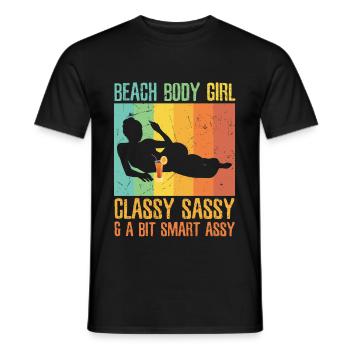 Body Girl - Men's T-Shirt - black - Front - AI Model Male 178 light (178cm)
