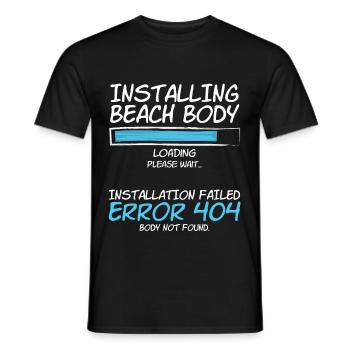 Body Programmer 404 Body Not Found - Men's T-Shirt - black - Front - AI Model Male 178 light (178cm)