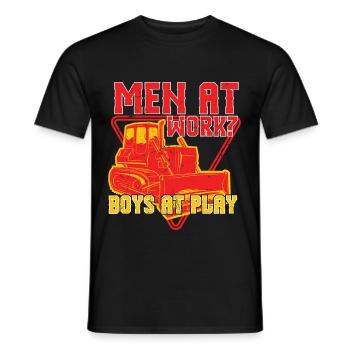 At Doing Work Boys At Play - Men's T-Shirt - black - Front - AI Model Male 178 light (178cm)