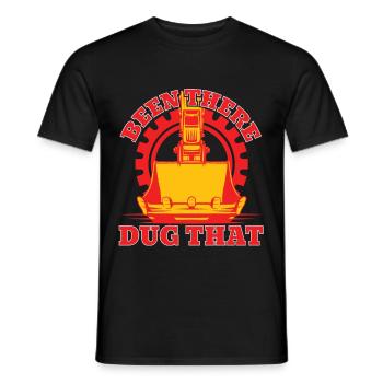 There Dug That Constuction Worker - Men's T-Shirt - black - Front - AI Model Male 178 light (178cm)
