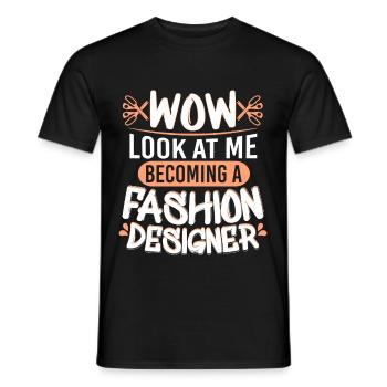 Look At Me Fashion Designer - Men's T-Shirt - black - Front - AI Model Male 178 light (178cm)