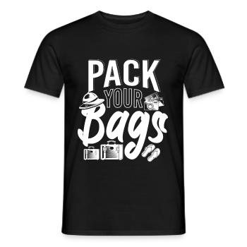 Your Bags Baggage Luggage - Men's T-Shirt - black - Front - AI Model Male 178 light (178cm)