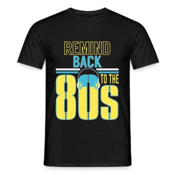 Back To The 80s Retro Walkman - Men's T-Shirt - black - Front - AI Model Male 178 light (178cm)