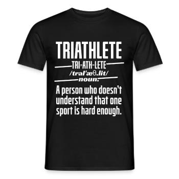 Funny Definition Triathlon - Men's T-Shirt - black - Front - AI Model Male 178 light (178cm)