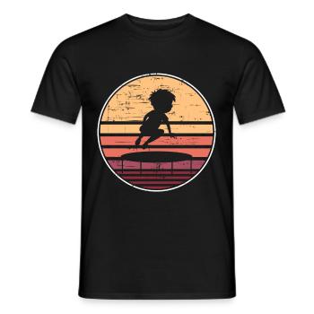 Trampoline Artwork Cute Trampolining - Men's T-Shirt - black - Front - AI Model Male 178 light (178cm)