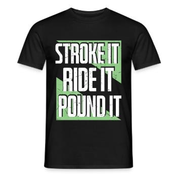 It Ride It Pound It Triathlon - Men's T-Shirt - black - Front - AI Model Male 178 light (178cm)