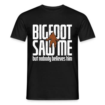 Saw Me But Noone Believed Him - Men's T-Shirt - black - Front - AI Model Male 178 light (178cm)