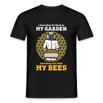 And Hang Out With My Bees - Men's T-Shirt - black - Front - AI Model Male 178 light (178cm)
