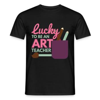 To Be An Art Teacher - Men's T-Shirt - black - Front - AI Model Male 178 light (178cm)