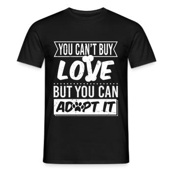 You Cant Buy Love But You Can Adopt It - Men's T-Shirt - black - Front - AI Model Male 178 light (178cm)