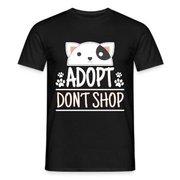 Adopt Dont Shop Pet Adoption Awareness - Men's T-Shirt - black - Front - AI Model Male 178 light (178cm)