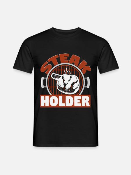 Steak Holder Grilling Master - Men's T-Shirt - black