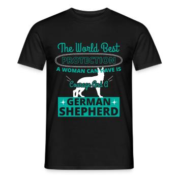 Courage And A German Shepherd - Men's T-Shirt - black - Front - AI Model Male 178 light (178cm)