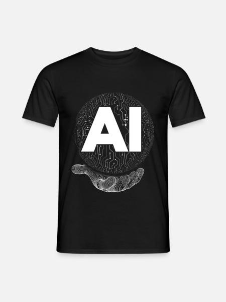 AI Roboter Hand Computer Hand - Men's T-Shirt - black