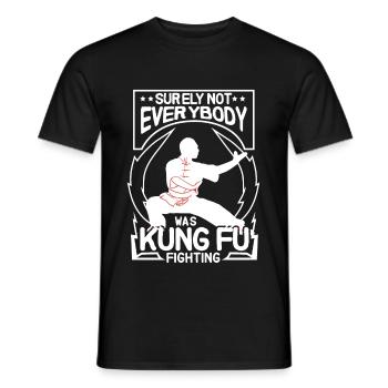 Not Everybody Was Doing Kung Fu - Men's T-Shirt - black - Front - AI Model Male 178 light (178cm)