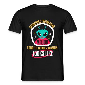 Aerospace Engineering Major Forgets - Men's T-Shirt - black - Front - AI Model Male 178 light (178cm)