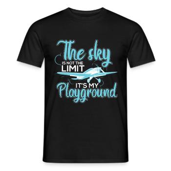 The Sky Is Not The Limit Its My Playground - Men's T-Shirt - black - Front - AI Model Male 178 light (178cm)