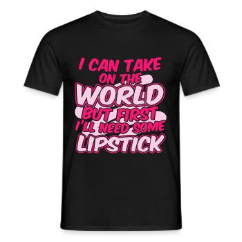 Paint It Black Dark Lipstick Lover - Men's T-Shirt - black - Front - AI Model Male 178 light (178cm)