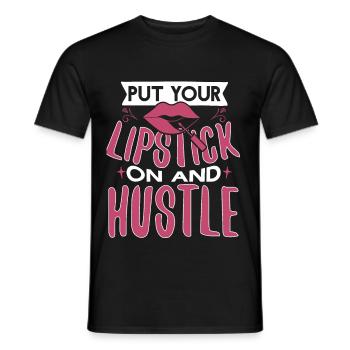 There Is Nothing That Lipstick Cant Fix - Men's T-Shirt - black - Front - AI Model Male 178 light (178cm)