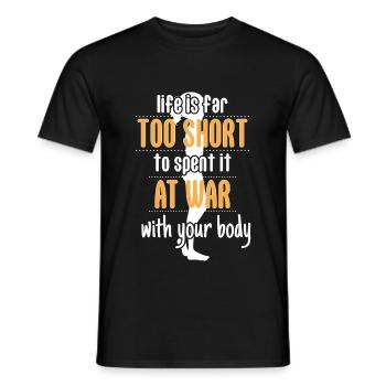 Im More Than My Weight Anorexia Aware - Men's T-Shirt - black - Front - AI Model Male 178 light (178cm)