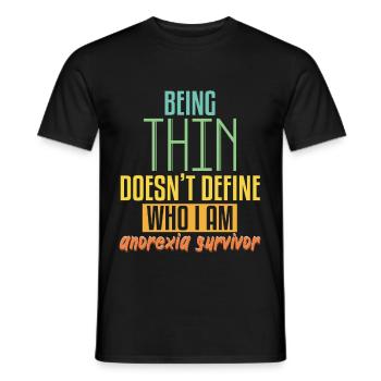 Life Is To Short For War With Your Body - Men's T-Shirt - black - Front - AI Model Male 178 light (178cm)