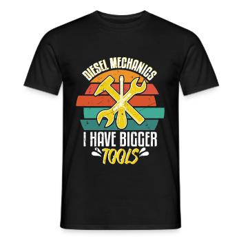 Diesel Mechanics I Have Bigger Tools - Men's T-Shirt - black - Front - AI Model Male 178 light (178cm)