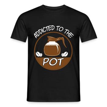 Addicted To The Pot Barista - Men's T-Shirt - black - Front - AI Model Male 178 light (178cm)