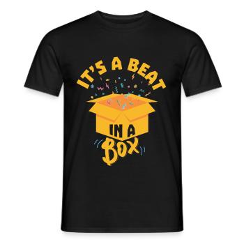 Its A Beat In A Box - Men's T-Shirt - black - Front - AI Model Male 178 light (178cm)