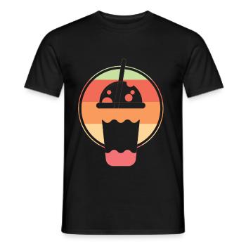 Bubble Tea Boba Tea Lover - Men's T-Shirt - black - Front - AI Model Male 178 light (178cm)