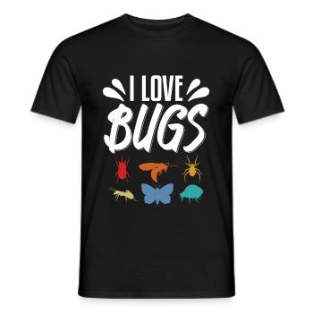 I Love Bugs Insects Spiders Ants - Men's T-Shirt - black - Front - AI Model Male 178 light (178cm)