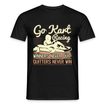 Go Kart Racing Distressed - Men's T-Shirt - black - Front - AI Model Male 178 light (178cm)