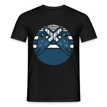 Vintage Chainsaw Distressed - Men's T-Shirt - black - Front - AI Model Male 178 light (178cm)