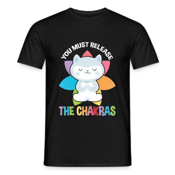 You Must Release The Chakras - Men's T-Shirt - black - Front - AI Model Male 178 light (178cm)