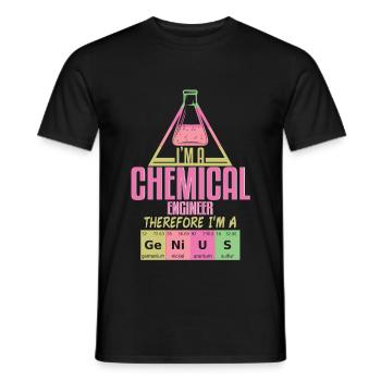 Im A Chemical Engineer Therefore Genius - Men's T-Shirt - black - Front - AI Model Male 178 light (178cm)
