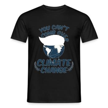 You Cant Comb Over Climate Change - Men's T-Shirt - black - Front - AI Model Male 178 light (178cm)