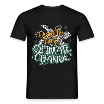 Change The Tide Of Climate Change - Men's T-Shirt - black - Front - AI Model Male 178 light (178cm)